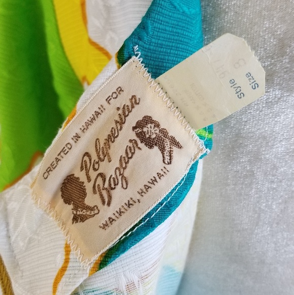 πHP VTG 60s Polynesian Bazaar Flower Power Jumpsuit - Picture 8 of 8